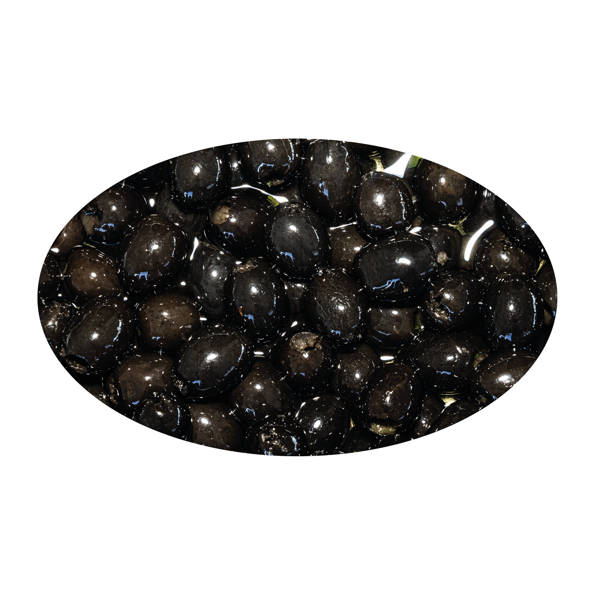 Kleine zwarte olijven zonder pit