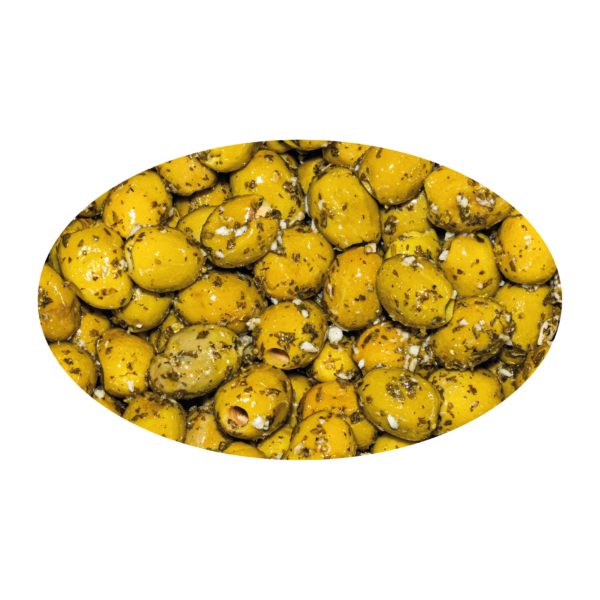 Grote groene olijven zonder pit